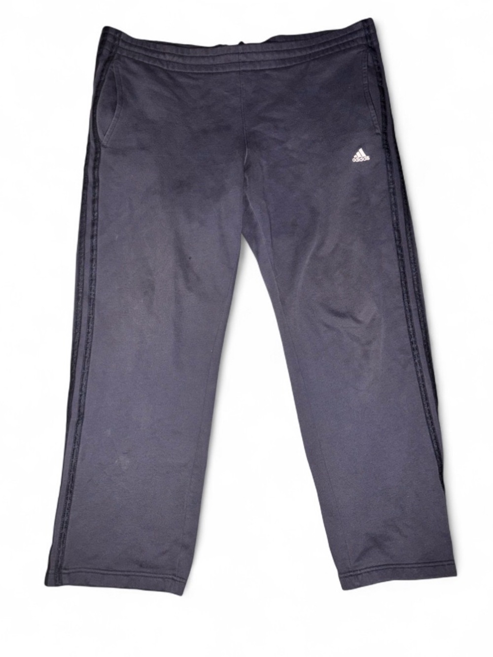 adidas Youth Black Joggers with Tonal Side Stripes